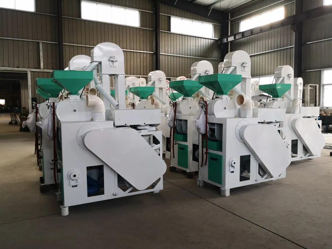 400-500kg/Hour Automatic Mini Small Paddy Rice Cleaning De-Stoning Milling Machine Grain Processing Machine Combined Rice Milling Machine with Diesel Engine