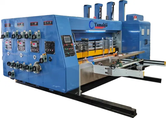 Máquina de fabricación de cajas de cartón corrugado que imprime la maquinaria que corta con tintas